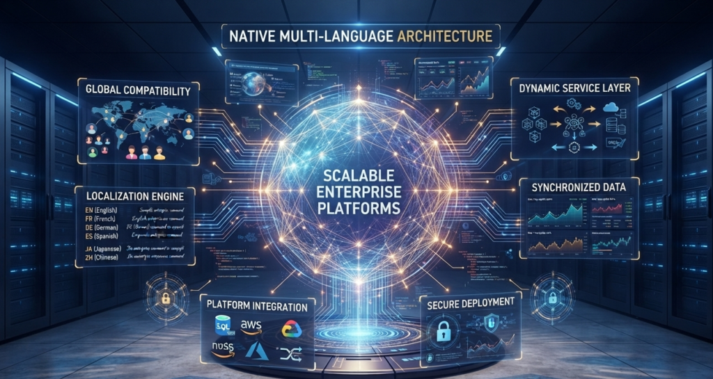 Scalable Enterprise Platforms with Native Multi Language Architecture